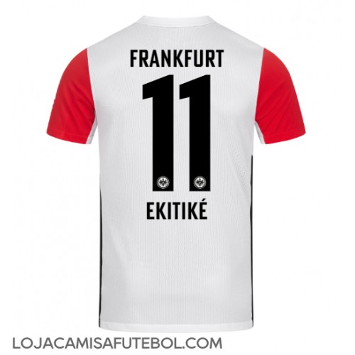 Camisa de Futebol Eintracht Frankfurt Hugo Ekitike #11 Equipamento Principal 2024-25 Manga Curta